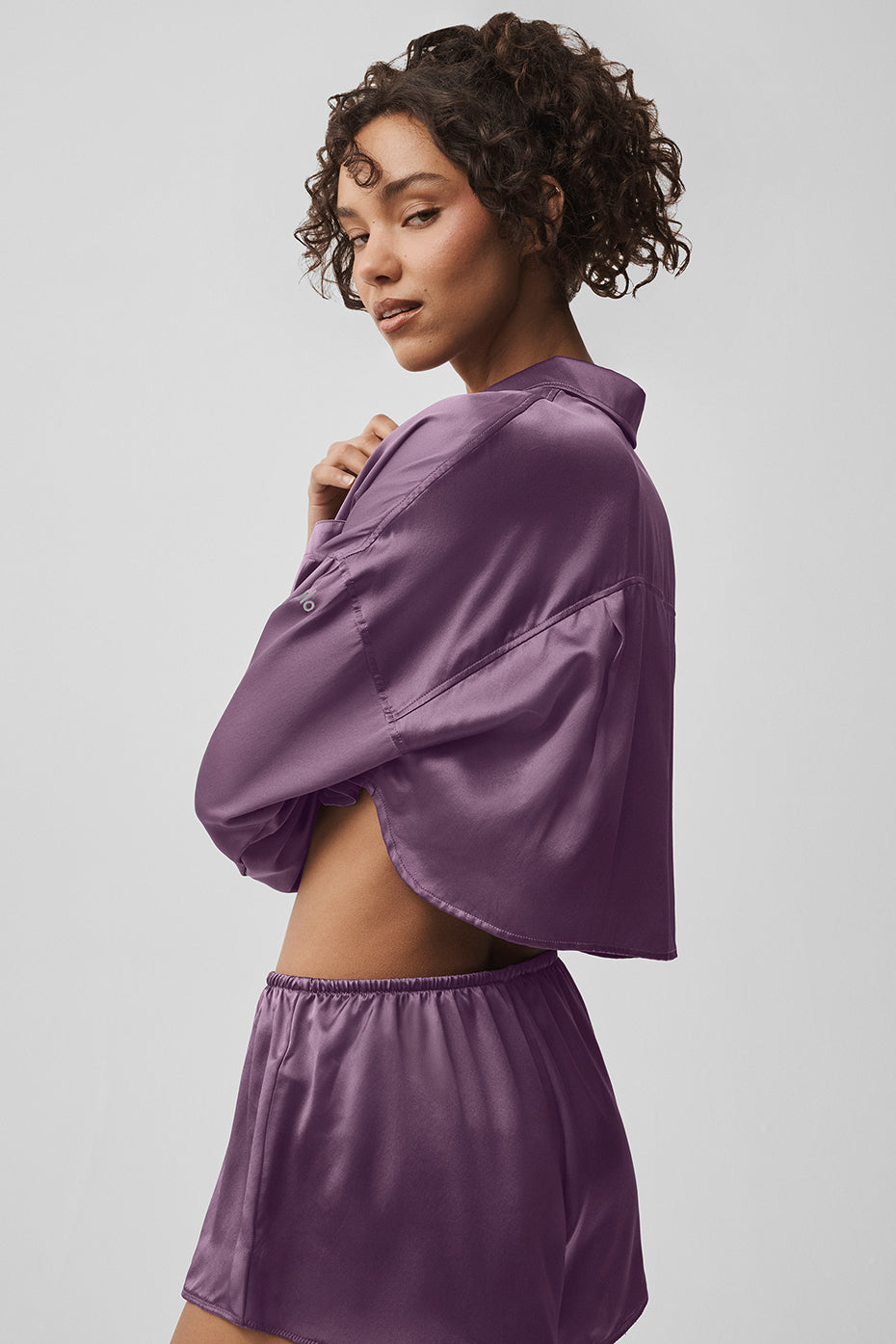 Chemise Courte Boutonnée À Manches Longues En Soie Luminous - Plum Kiss