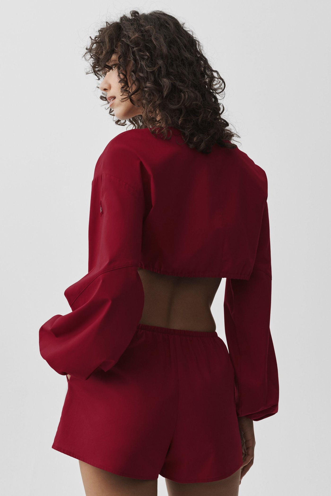 Haut Court Manches Longues En Coton Real Deal - Summer Romance Red