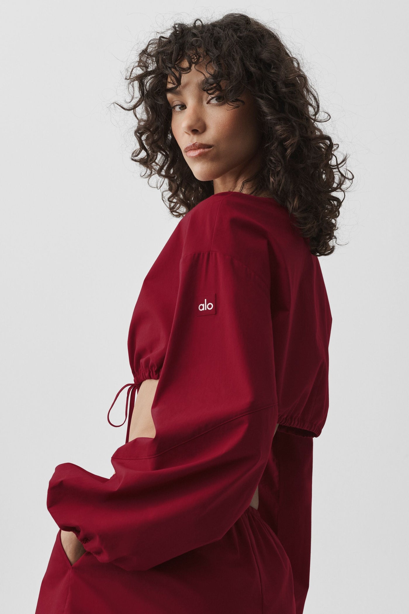 Haut Court Manches Longues En Coton Real Deal - Summer Romance Red