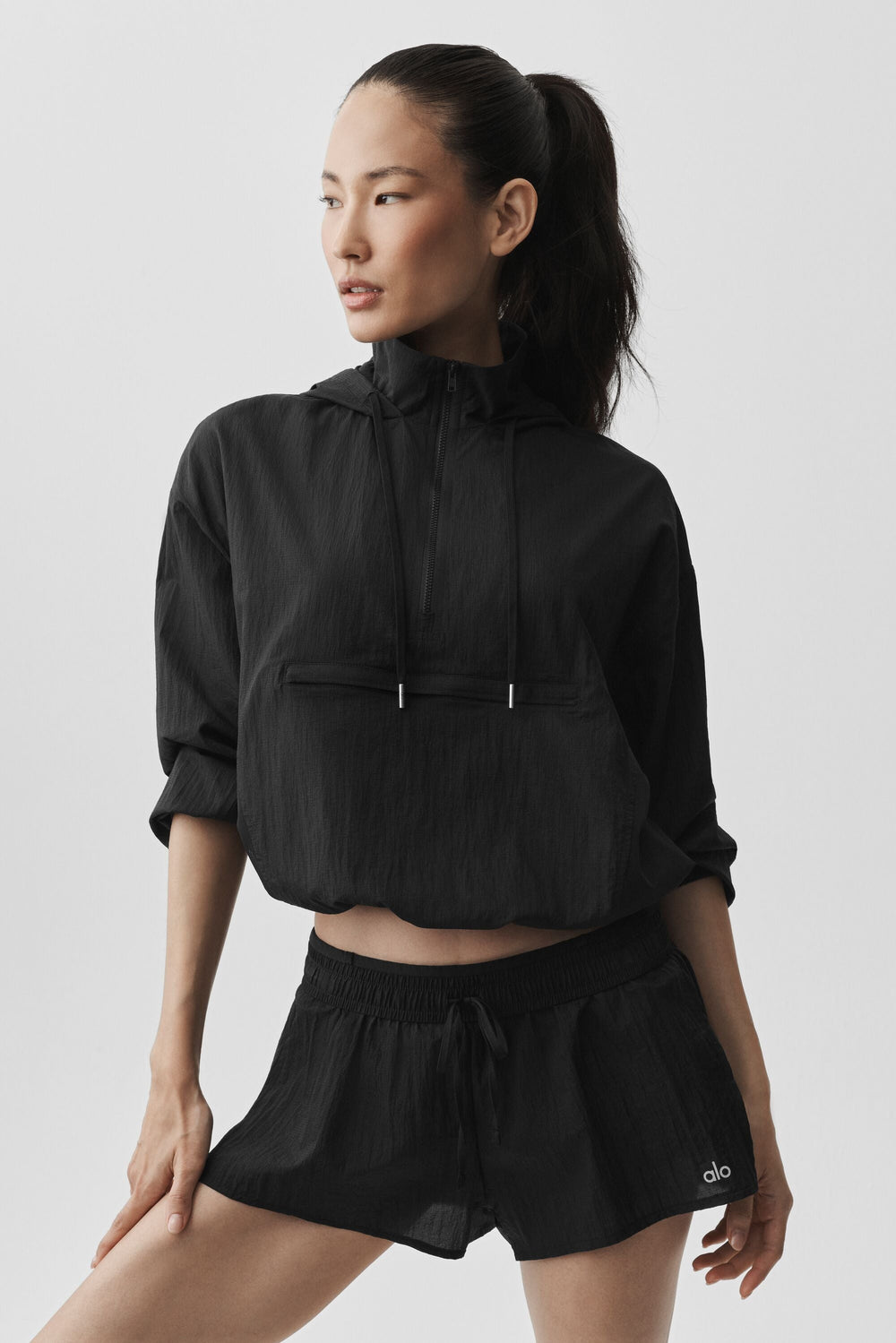 Pull 1/4 Zip Go Time - Noir