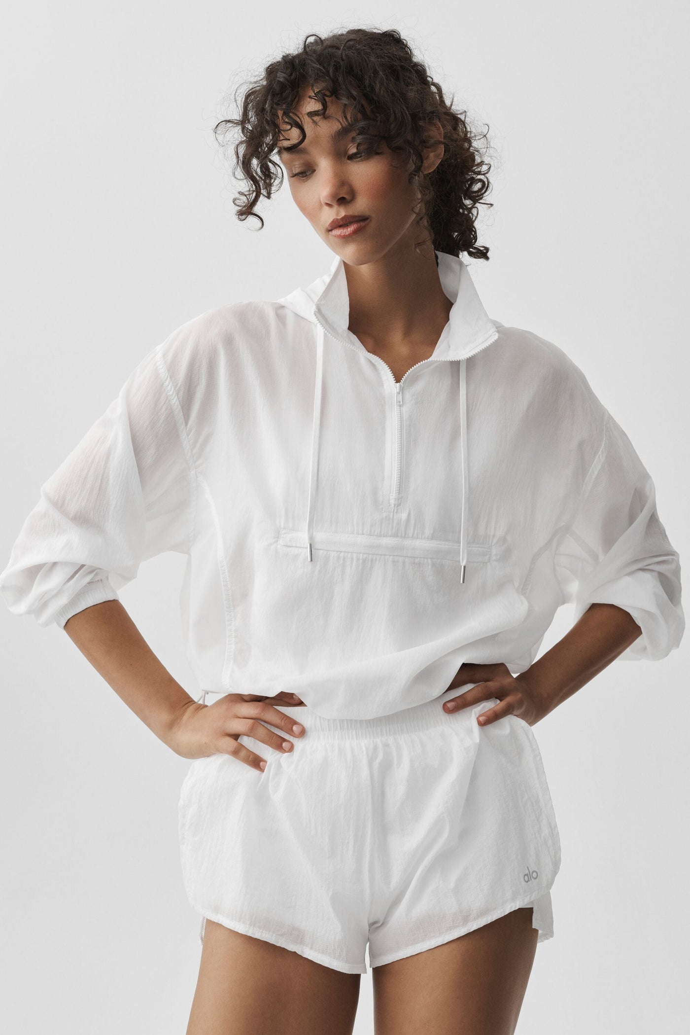 Pull 1/4 Zip Go Time - Blanc