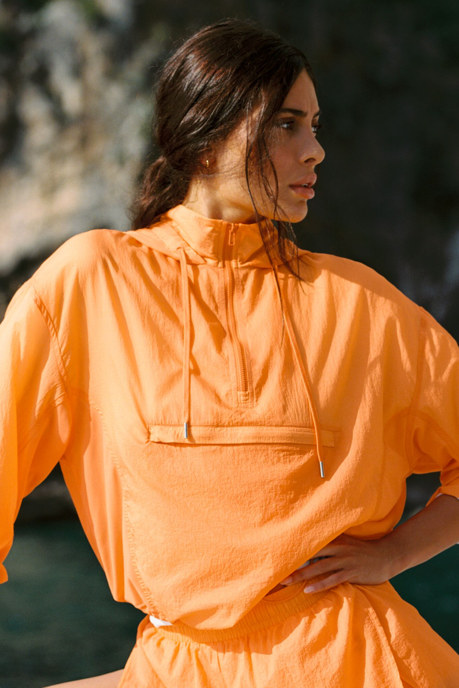 Pull 1/4 Zip Go Time - Satsuma Breeze