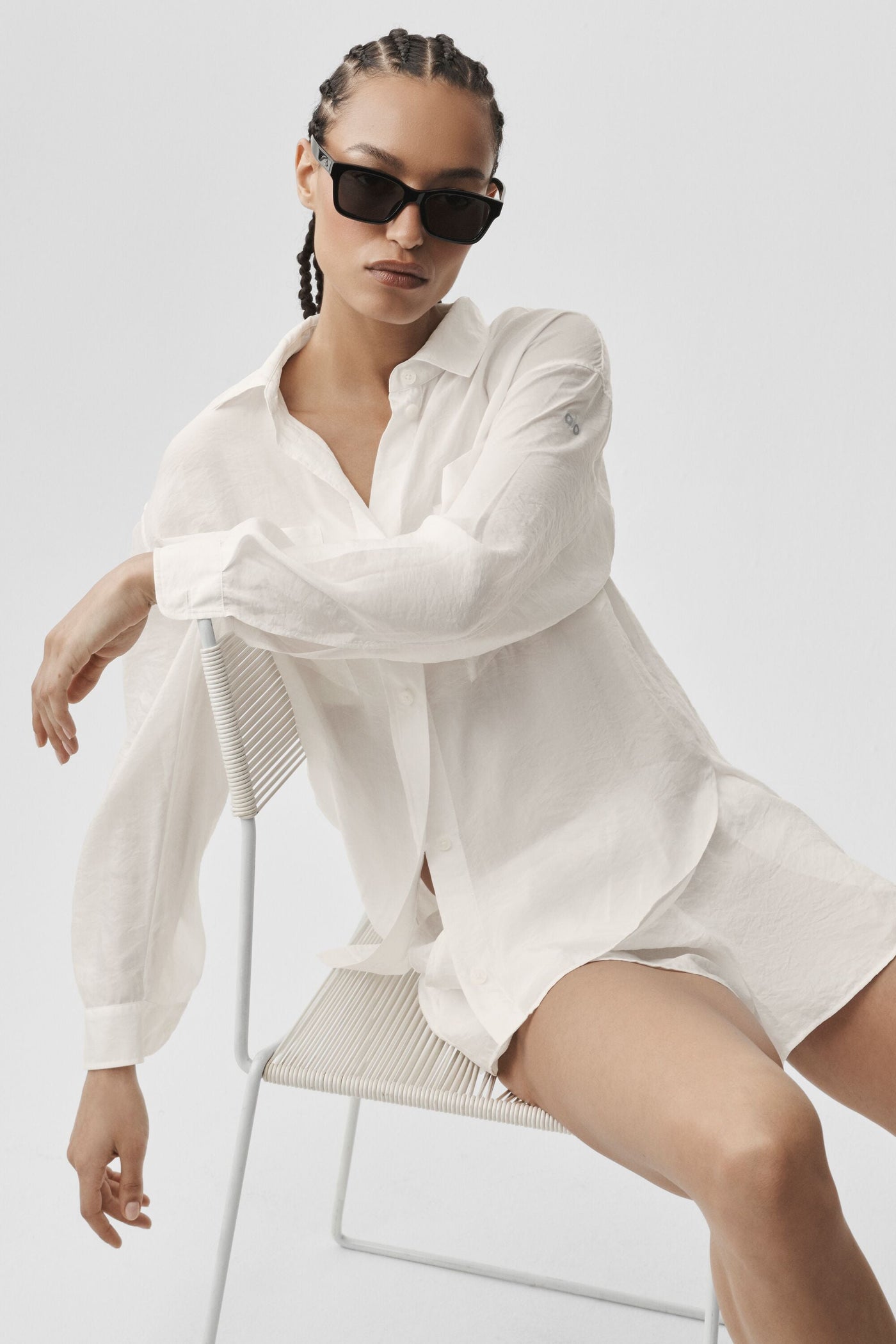 Chemise Manches Longues Semi-Transparente Golden Hour - Ivory