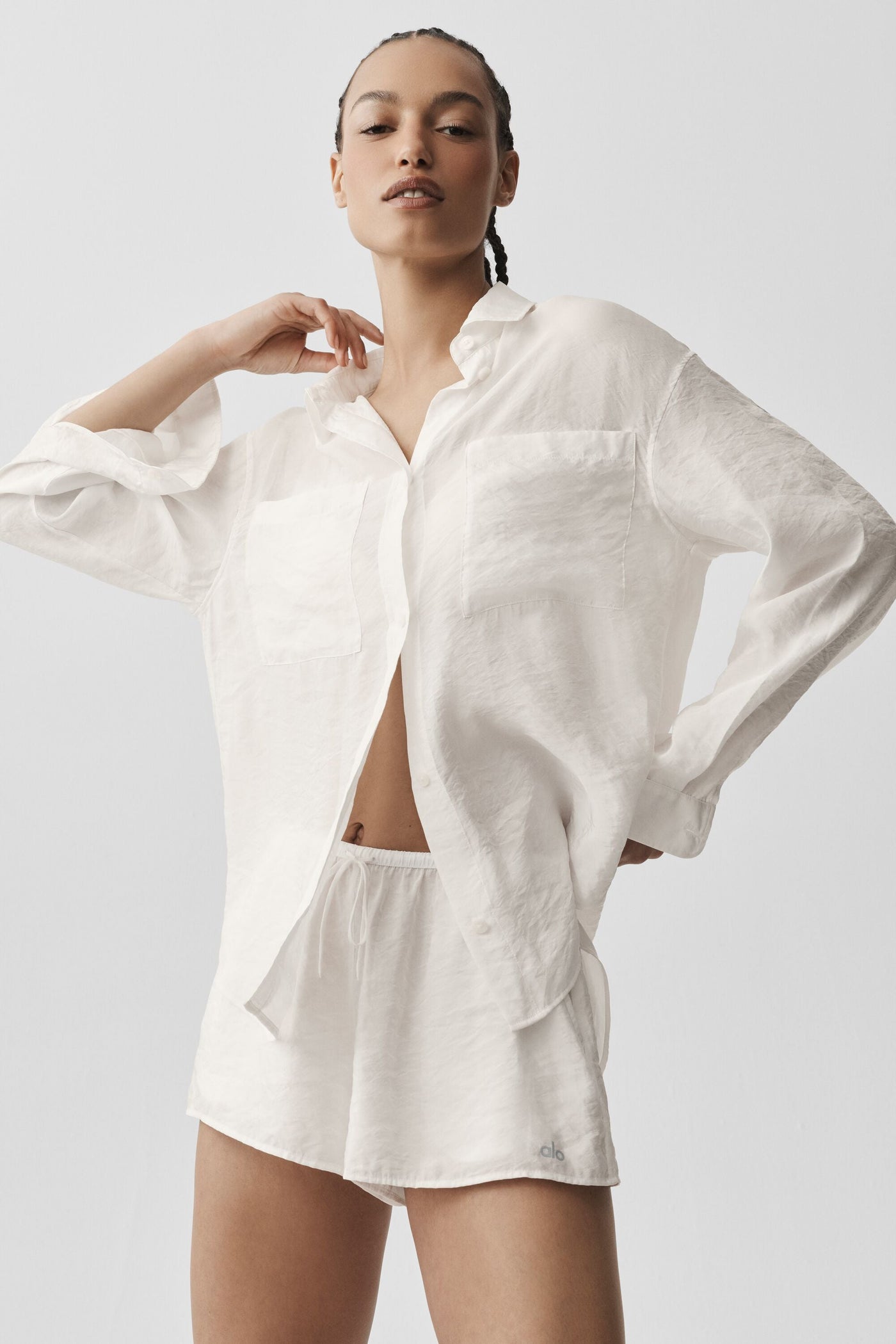 Chemise Manches Longues Semi-Transparente Golden Hour - Ivory