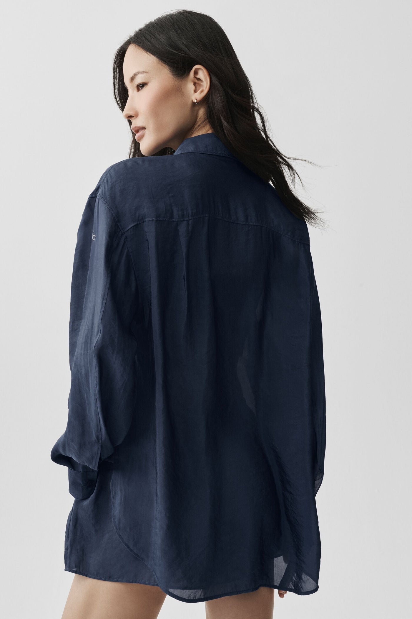 Chemise Manches Longues Semi-Transparente Golden Hour - Navy