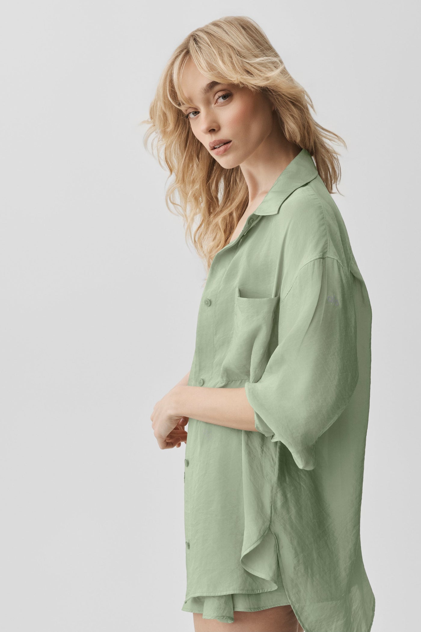 Chemise Manches Longues Semi-Transparente Golden Hour - Dune Grass