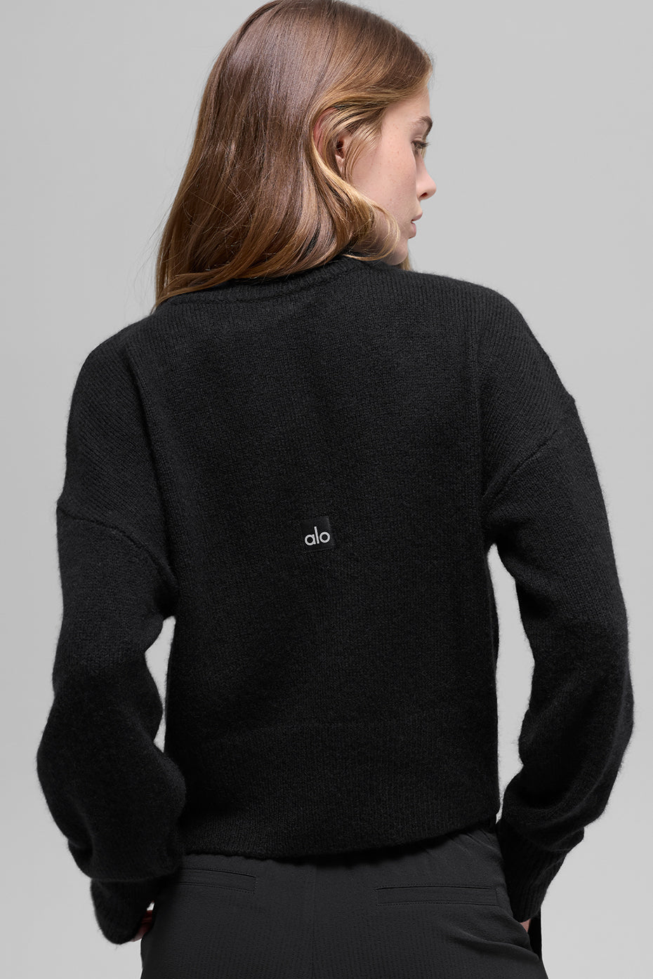 Pull Court Col Ras-Du-Cou En Laine Et Cachemire New Class - Noir