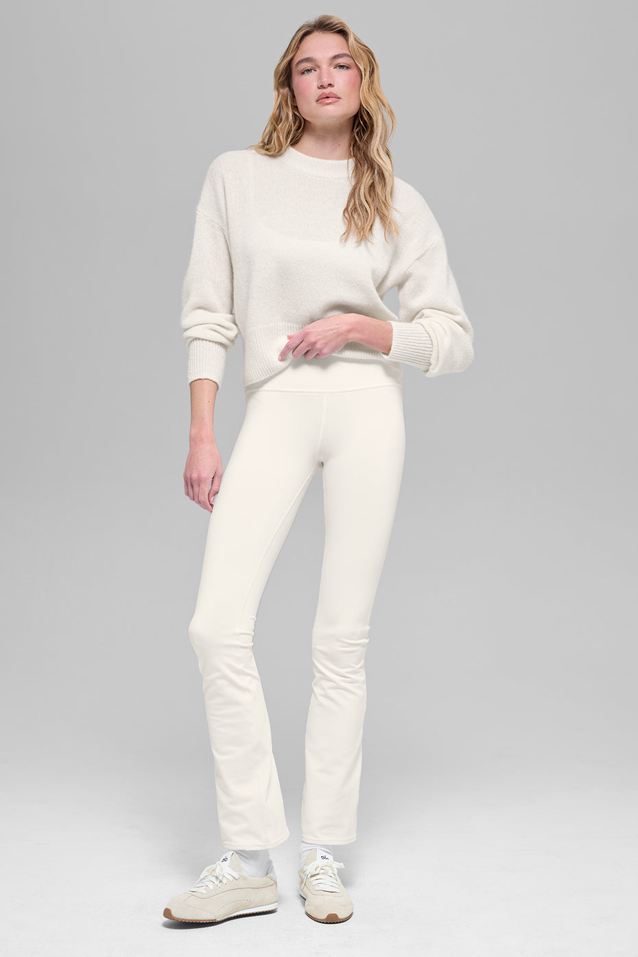 Pull Court Col Ras-Du-Cou En Laine Et Cachemire New Class - Ivory