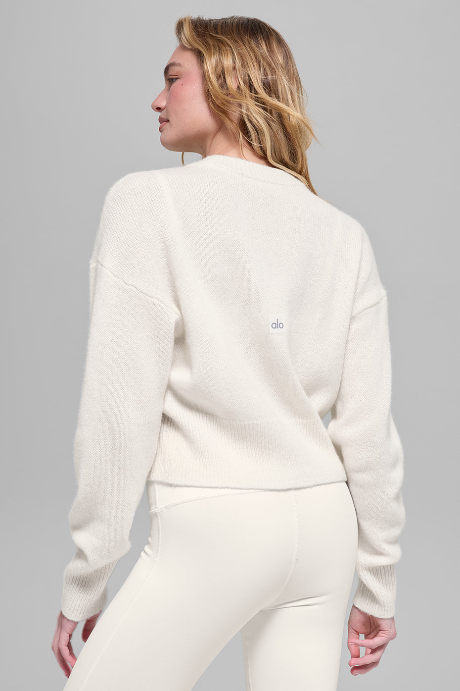 Pull Court Col Ras-Du-Cou En Laine Et Cachemire New Class - Ivory