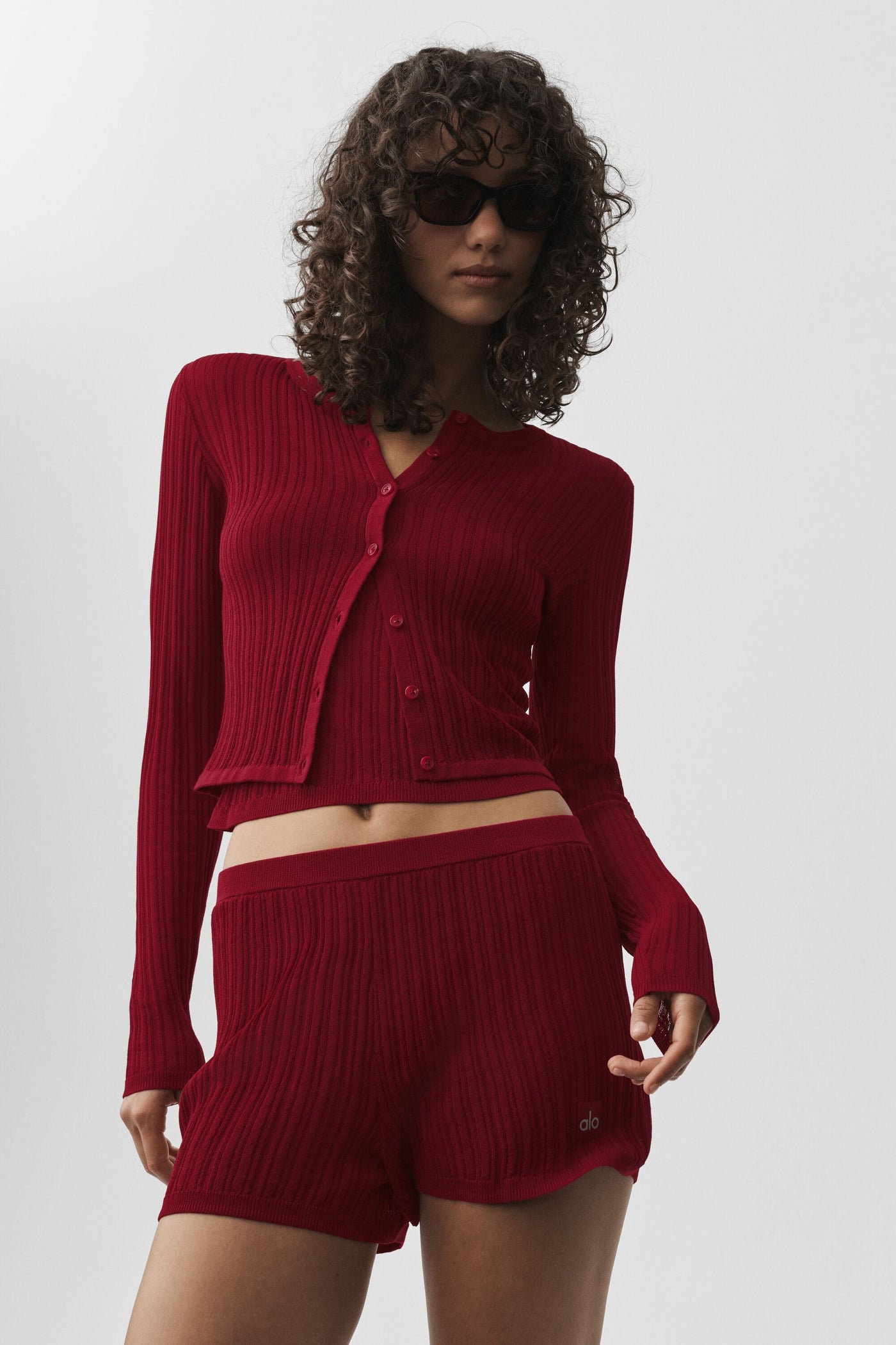 Cardigan Sunlit Sweater - Summer Romance Red