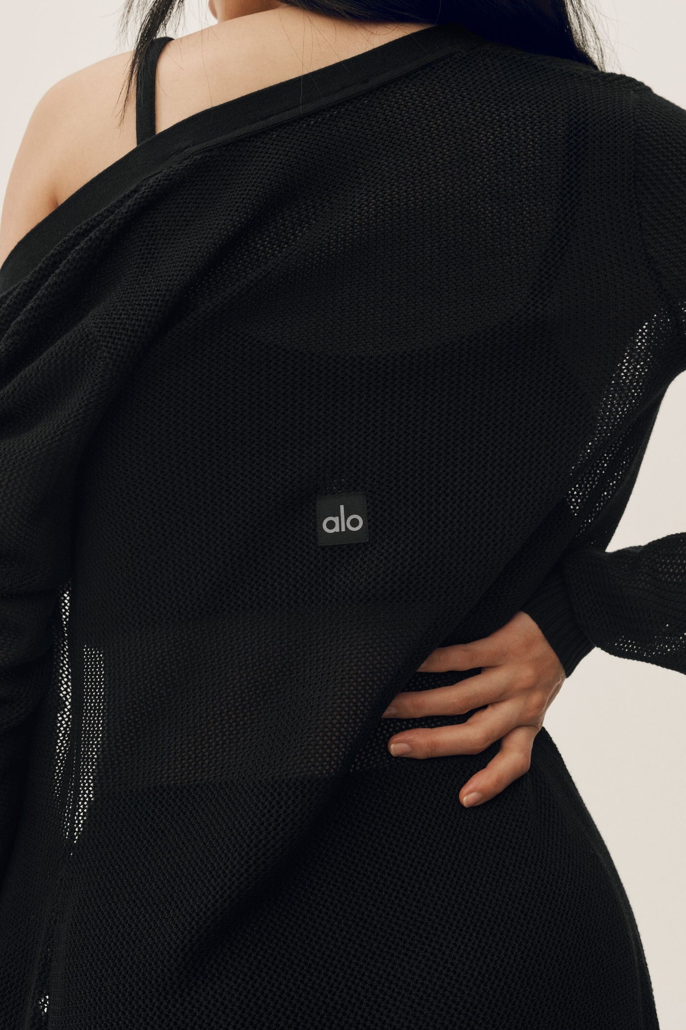 Cardigan Long En Soie Et Cachemire Heatwave - Noir