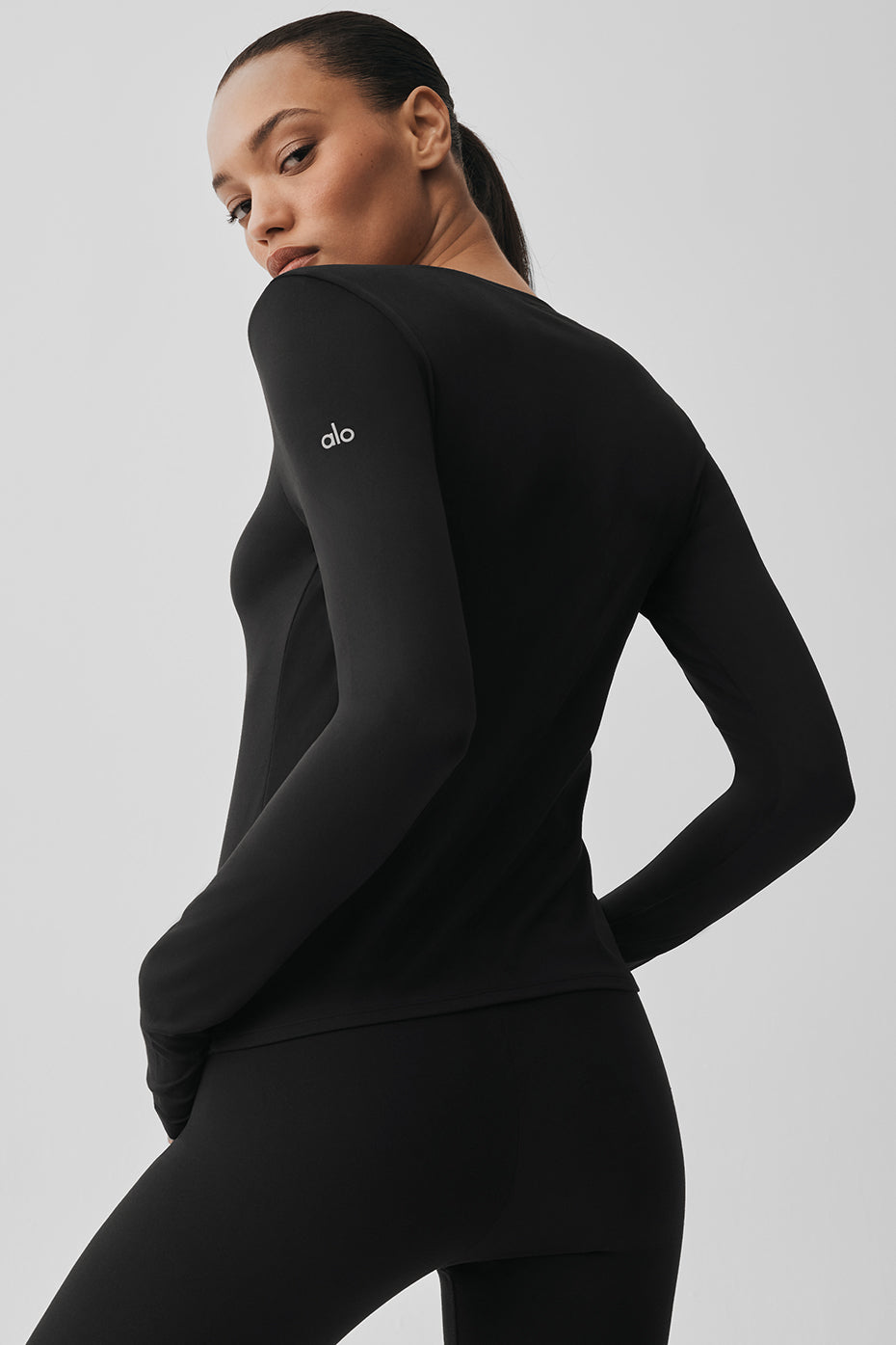 Haut Manches Longues Alosoft Finesse - Noir