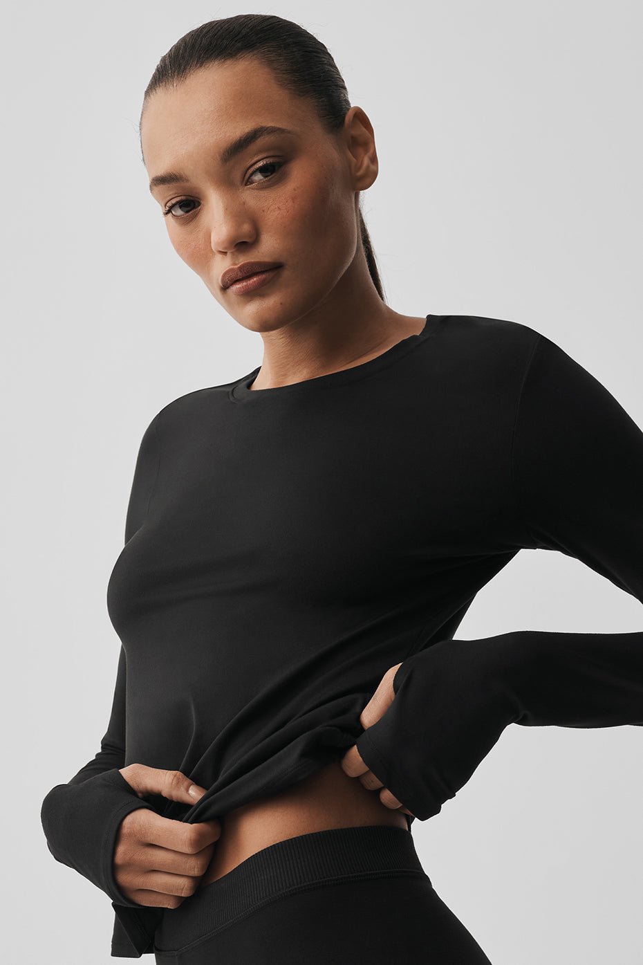 Haut Manches Longues Alosoft Finesse - Noir