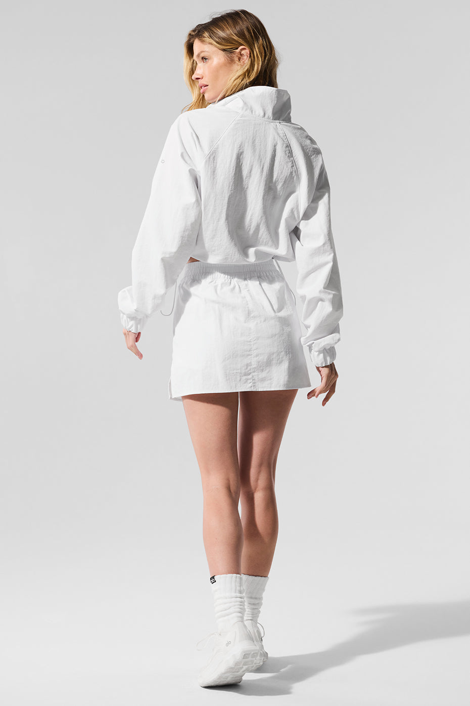 Pull Court Zippé 1/4 Alumni - Blanc