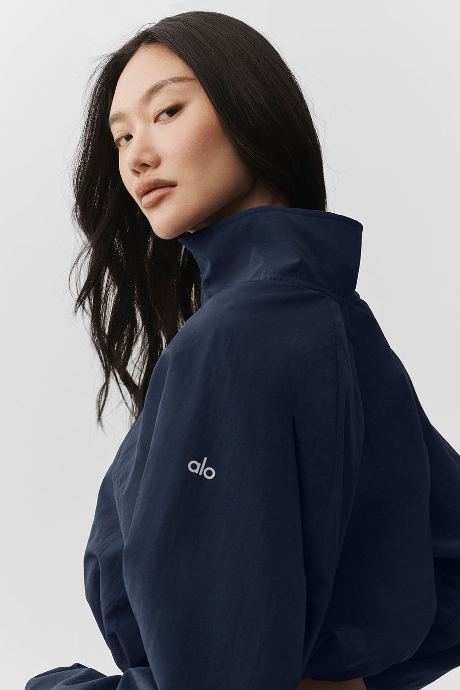 Pull court 1/4 zippé Alumni - Bleu marine
