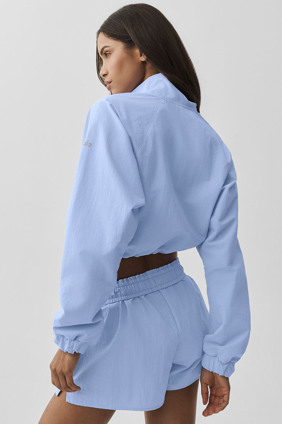Pull Court Zippé 1/4 Alumni - Light Provence Blue