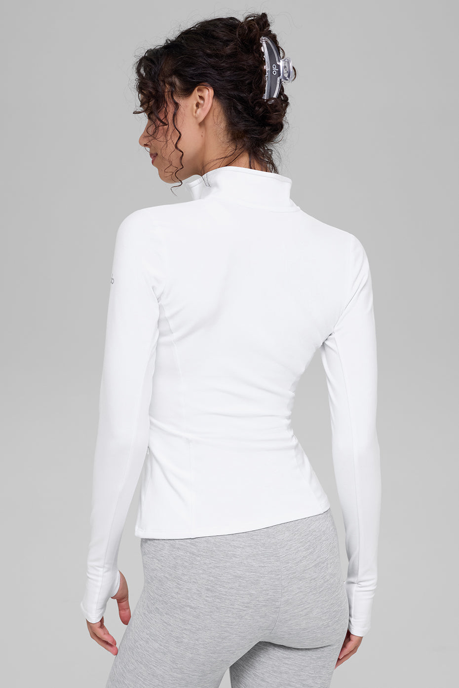PULL RAPID ALOSOFT À FERMETURE ÉCLAIR 1/2 - Blanc