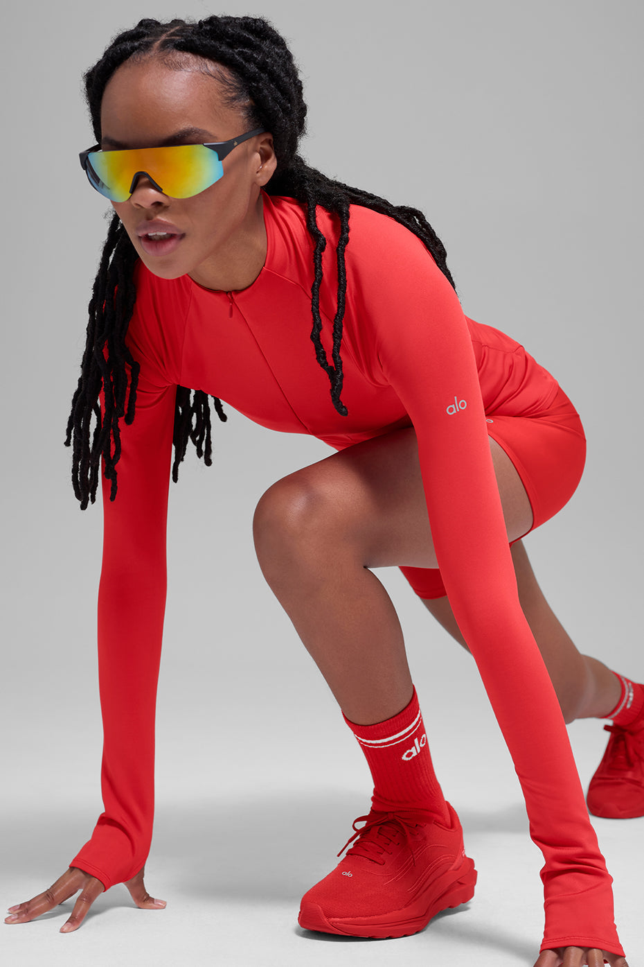 Airlift Winter Warm 1/4 Zip Long Sleeve - Rouge vif