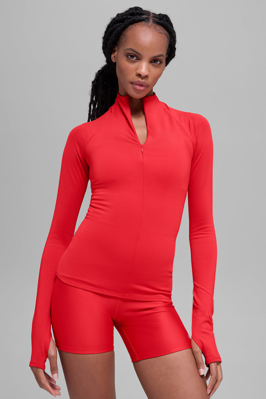 Airlift Winter Warm 1/4 Zip Long Sleeve - Rouge vif