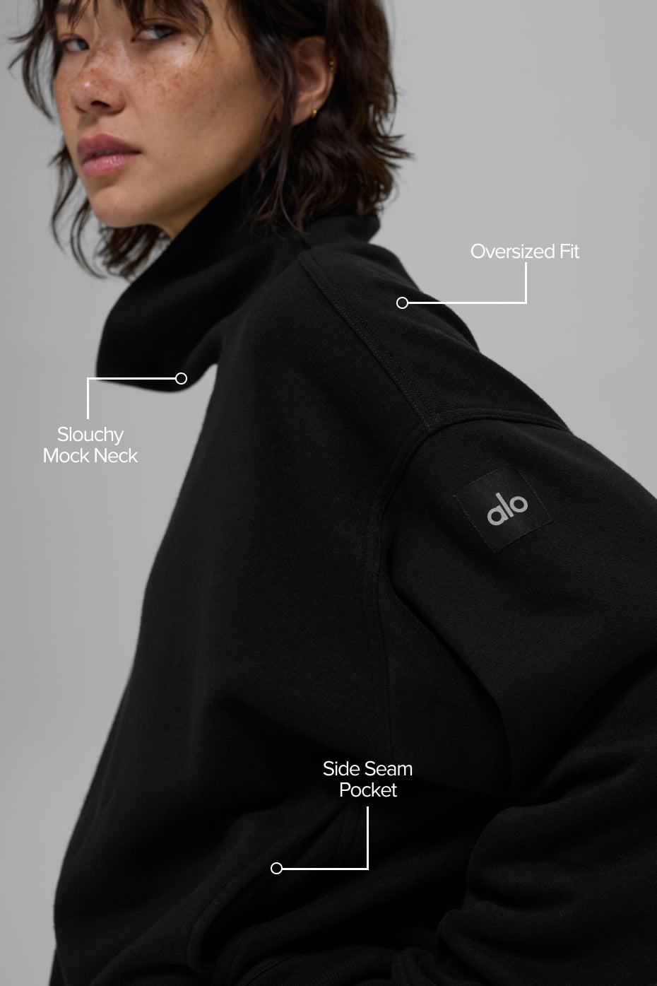 Pull Col Montant Hazy - Noir