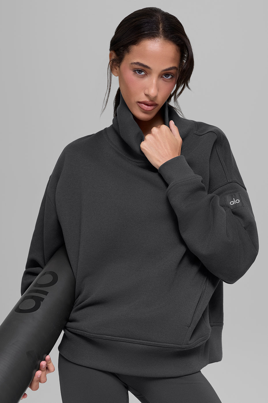Pull Col Montant Hazy - Anthracite