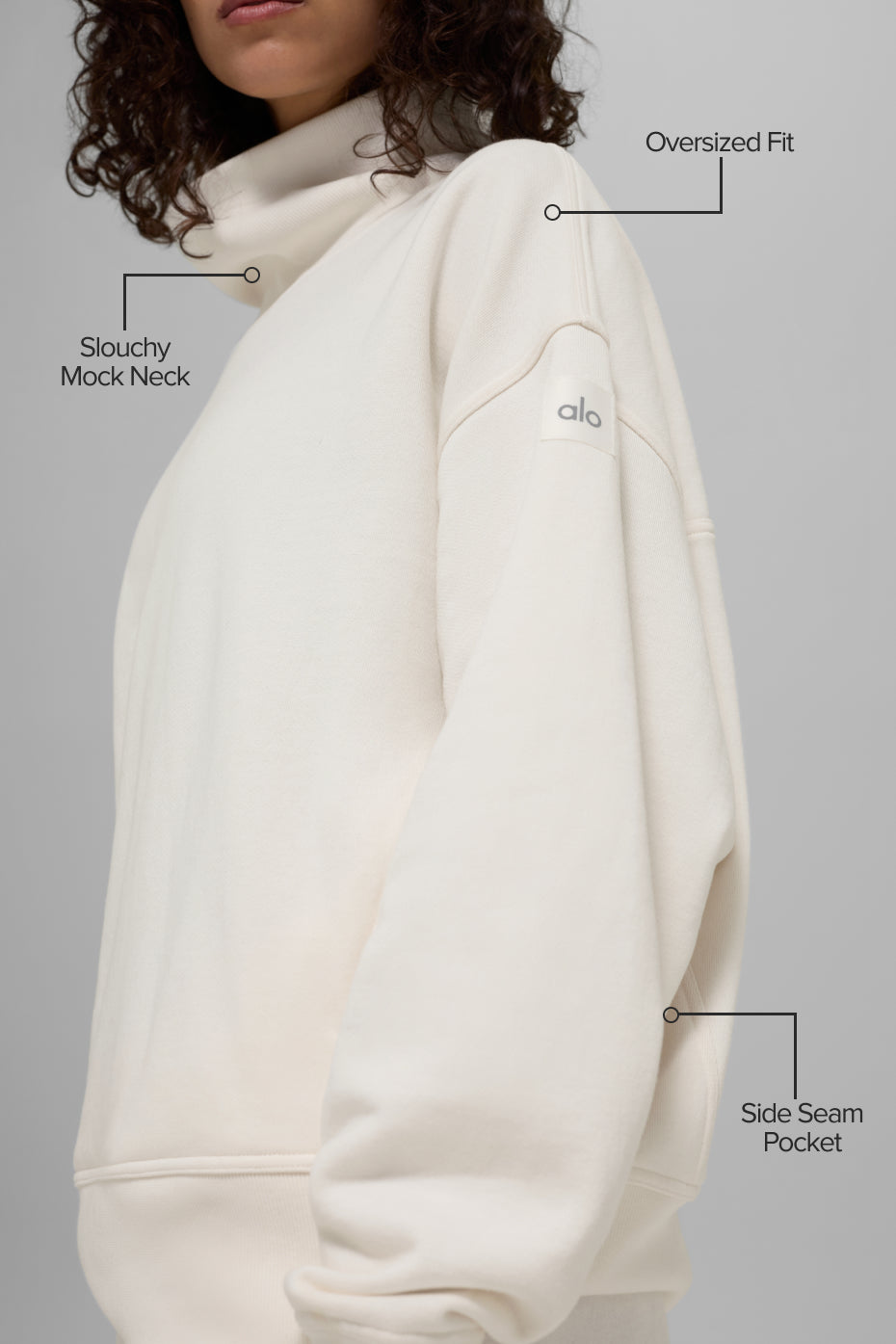 Pull Col Montant Hazy - Ivory