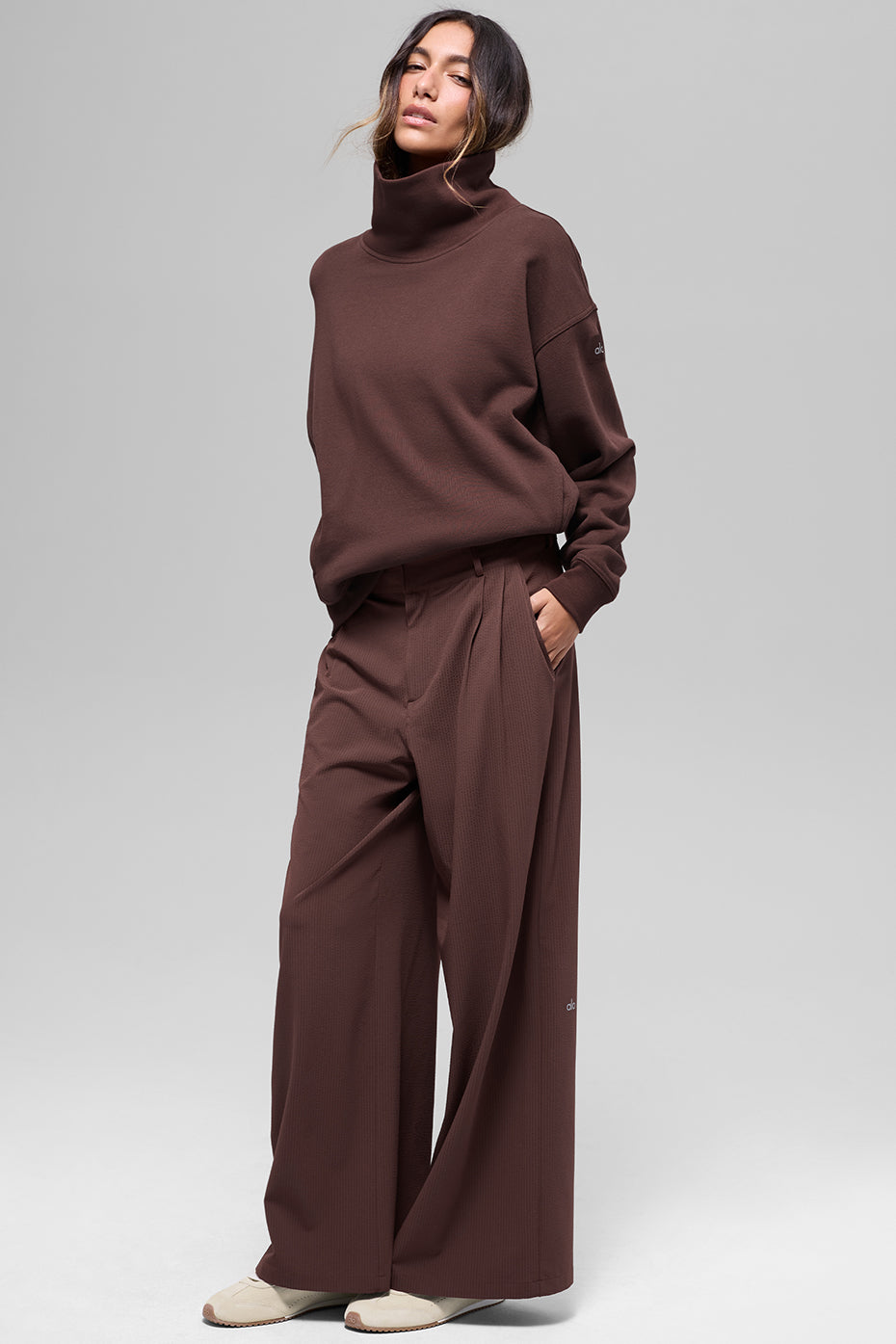 Pull Col Montant Hazy - Brownstone
