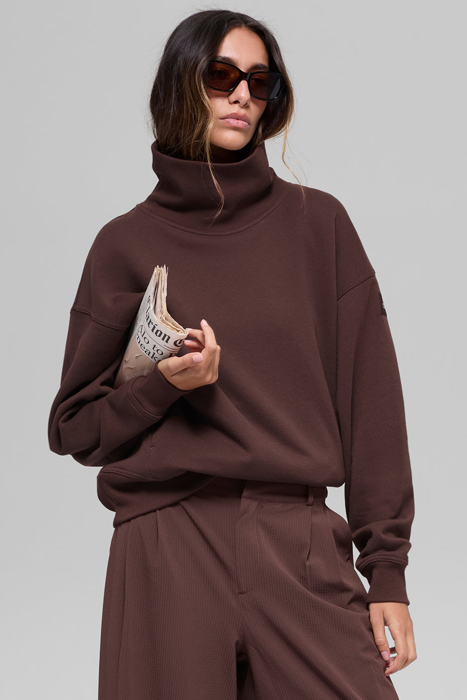 Pull Col Montant Hazy - Brownstone