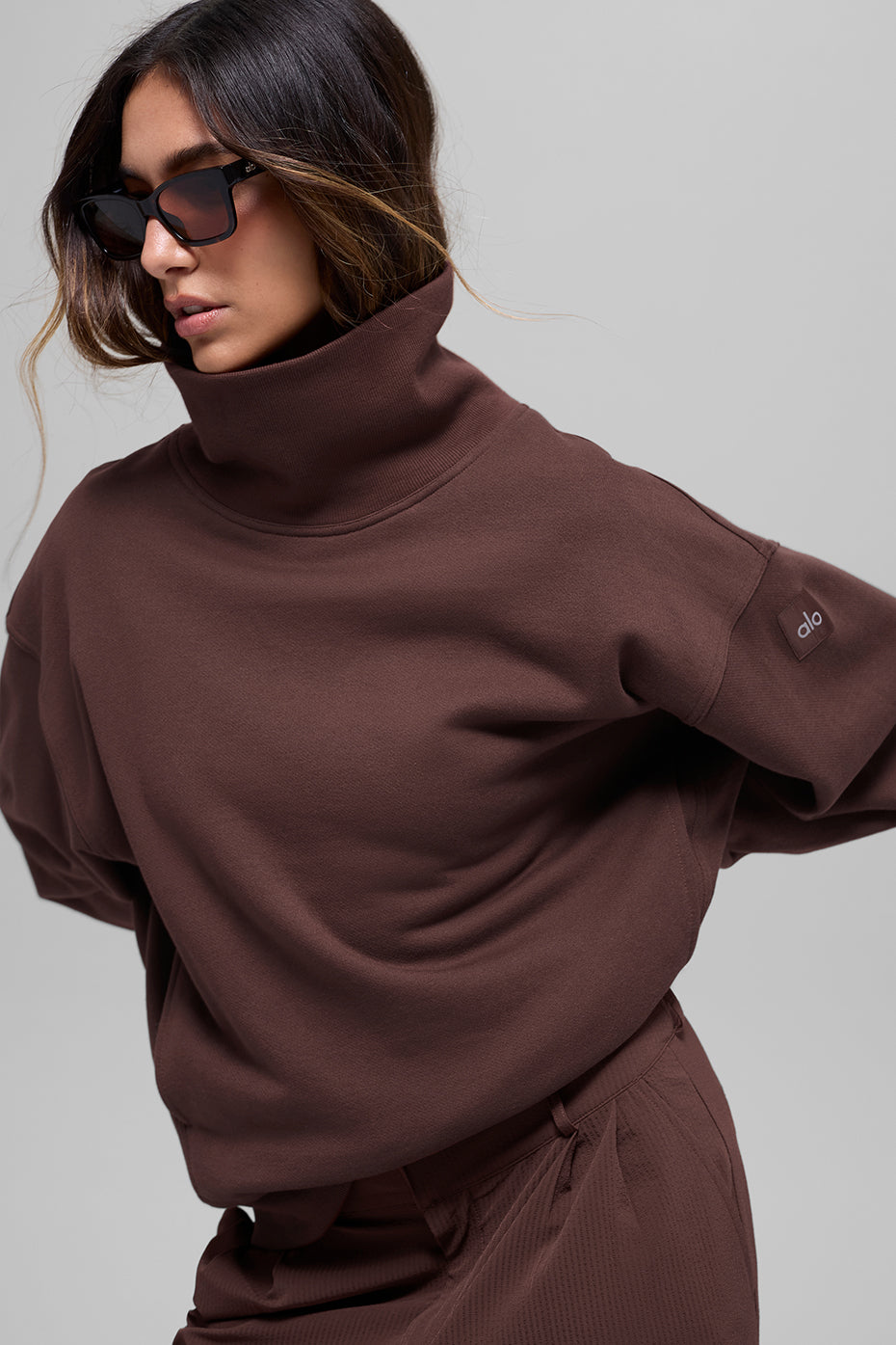 Pull Col Montant Hazy - Brownstone
