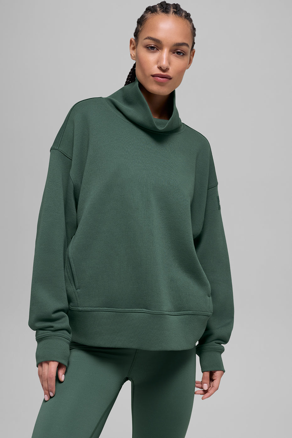 Pull Col Montant Hazy - Clover Green