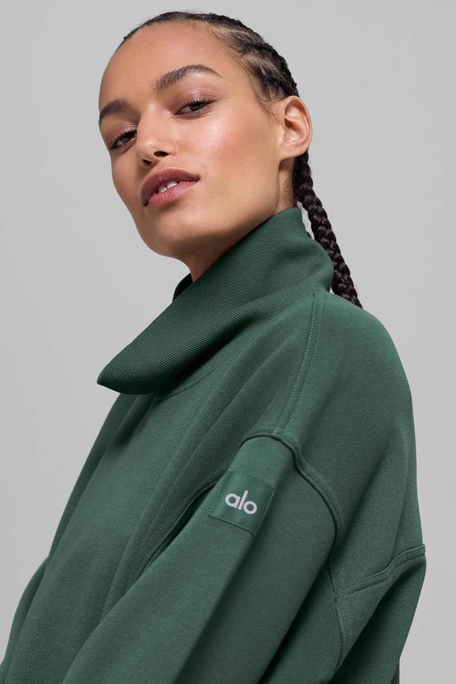 Pull Col Montant Hazy - Clover Green