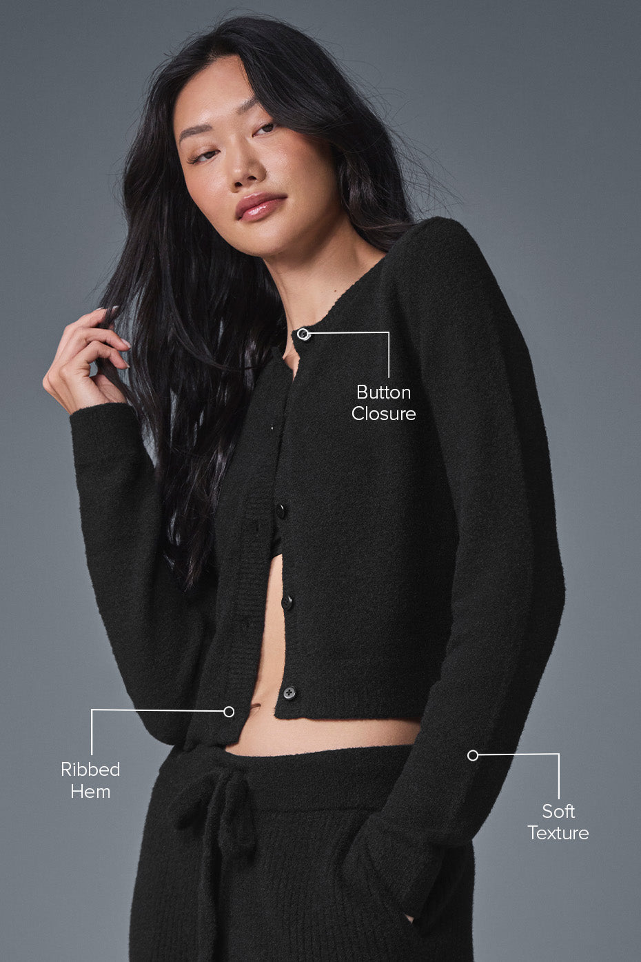 Cardigan Court Snuggle Up Sweater - Noir