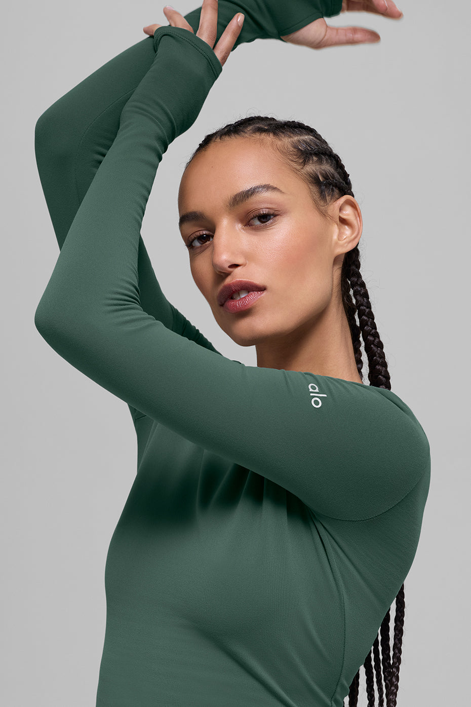 Haut Manches Longues Airbrush Winter Warm Nocturne - Clover Green
