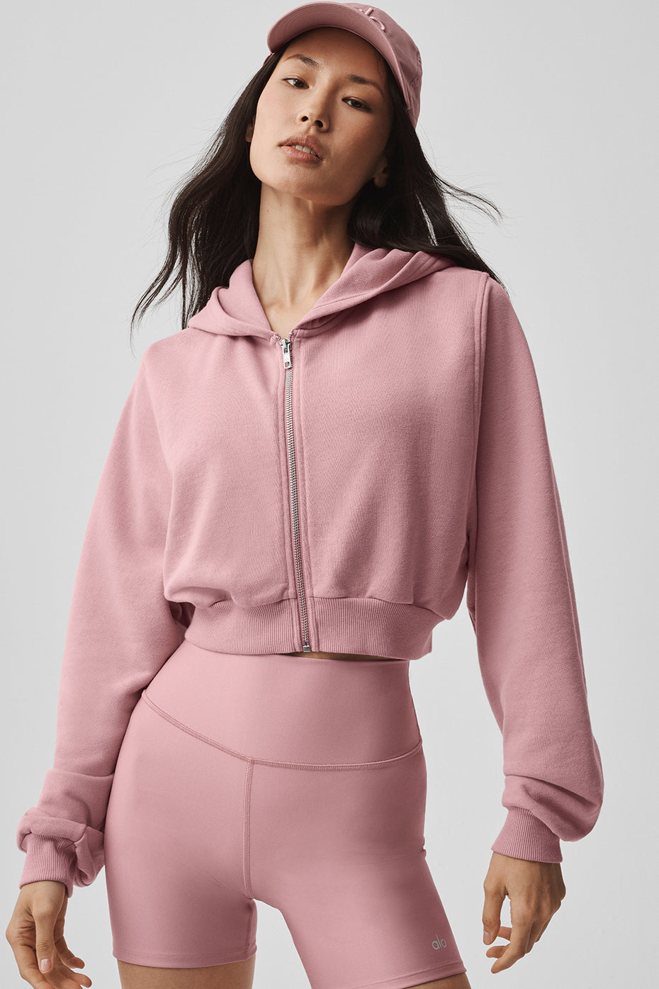 Sweat À Capuche Zippé Sweet Escape - Vintage Pink