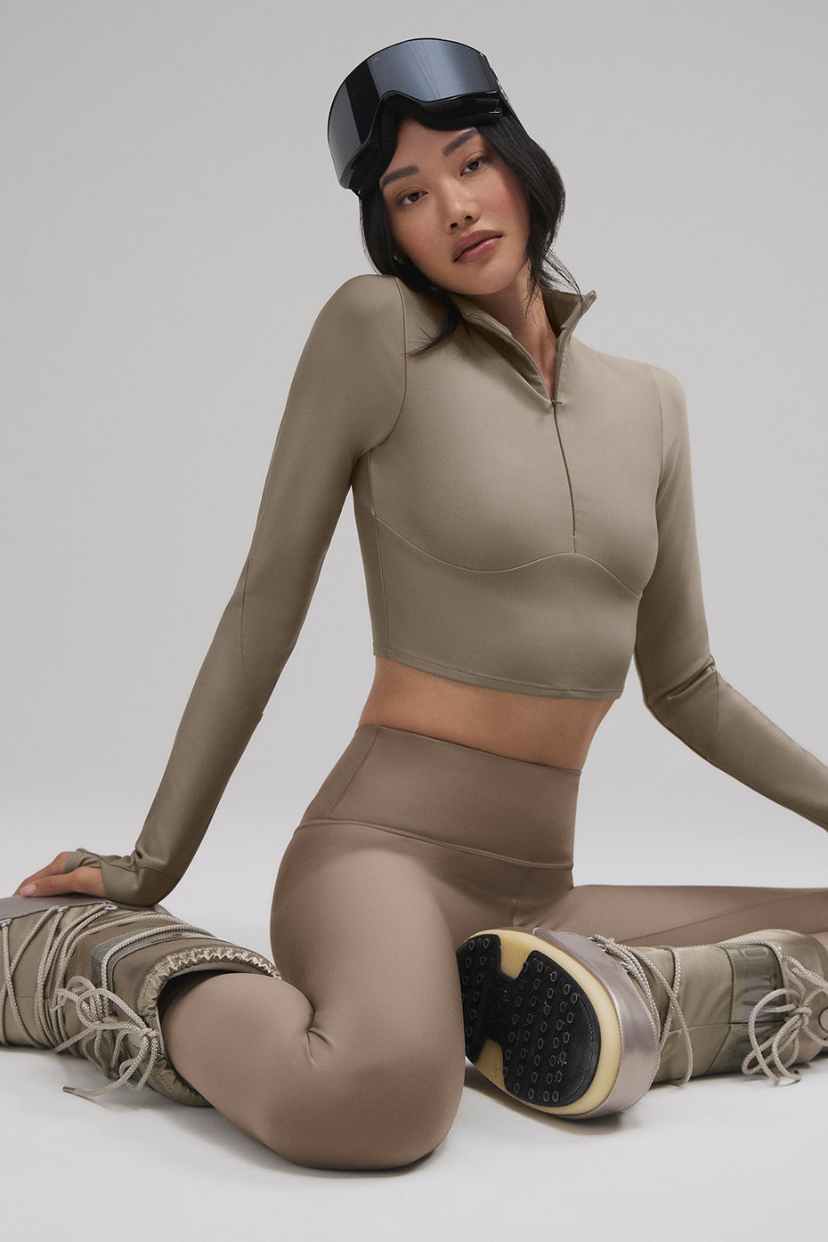 Haut Manches Longues Airlift Winter Warm Ski Time - Light Cocoa