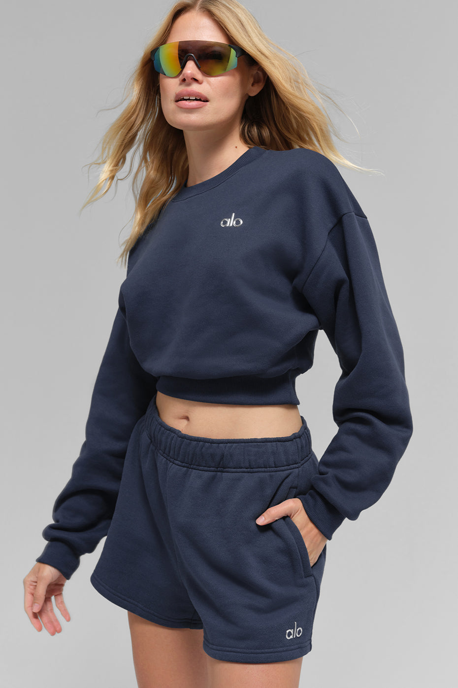 Pull Court Col Ras-Du-Cou Accolade - Navy