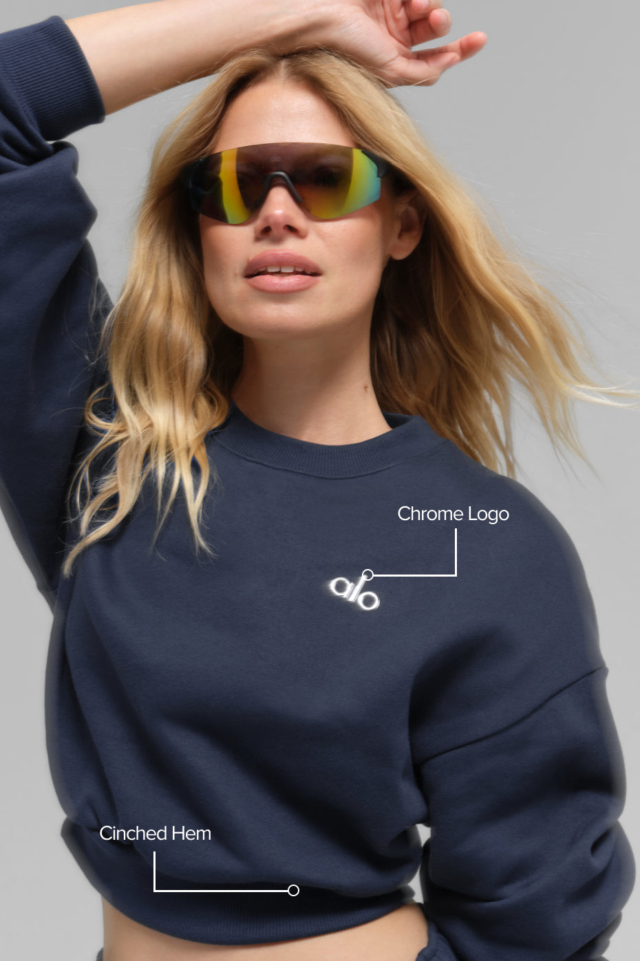 Pull Court Col Ras-Du-Cou Accolade - Navy