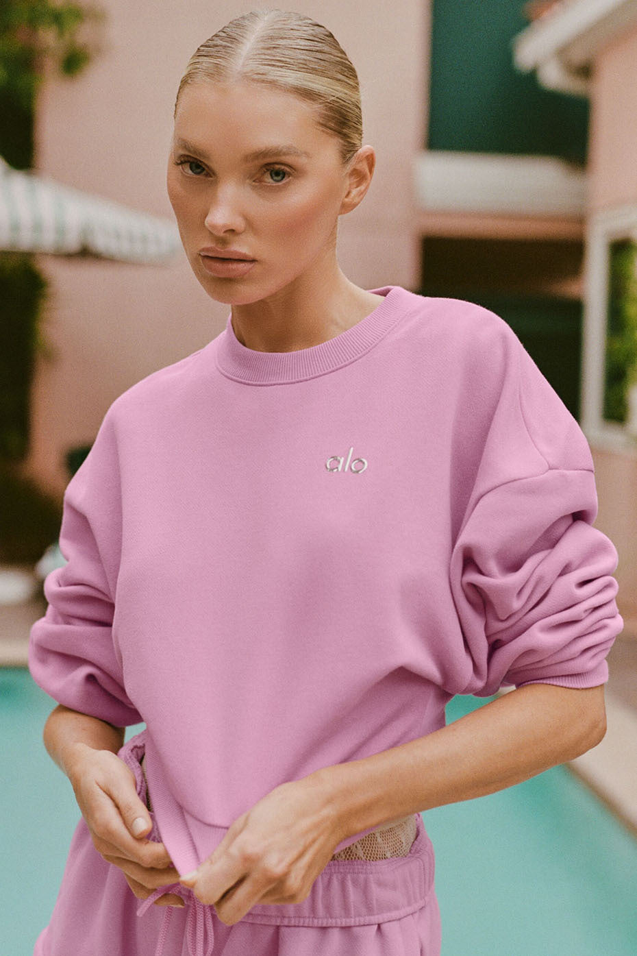 Pull Court Col Ras-Du-Cou Accolade - Candy Heart Pink