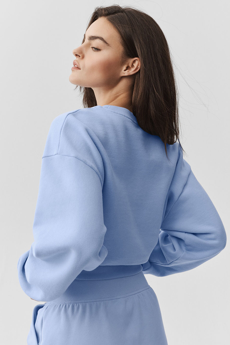 Pull Court Col Ras-Du-Cou Accolade - Light Provence Blue