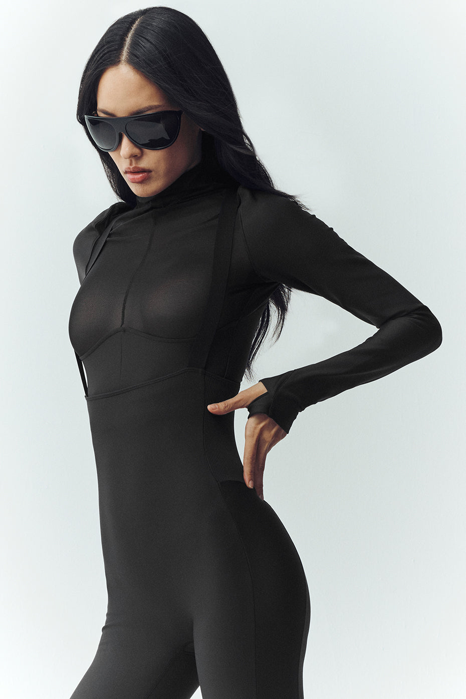 Haut Manches Longues En Maille Filet Airlift Winter Warm Ski Time - Noir