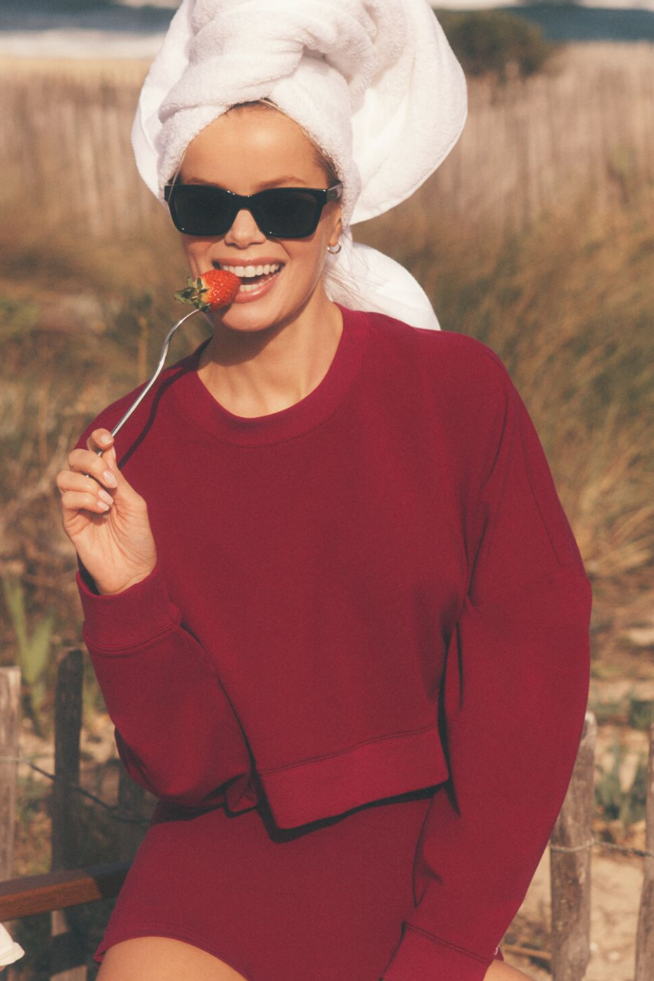 Pull Court Col Ras-Du-Cou Sway - Summer Romance Red