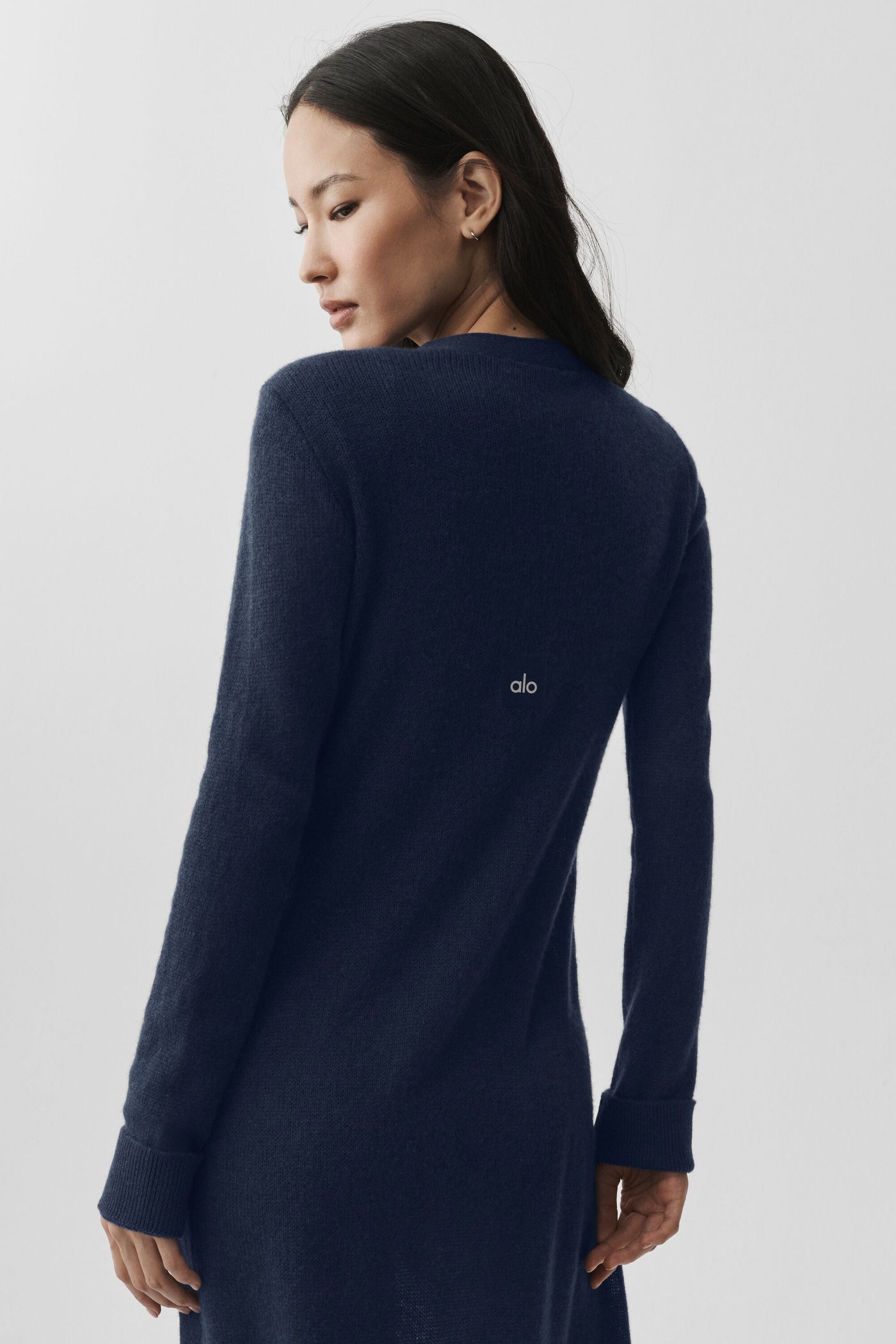 Cardigan Long En Cachemire Sheer - Navy