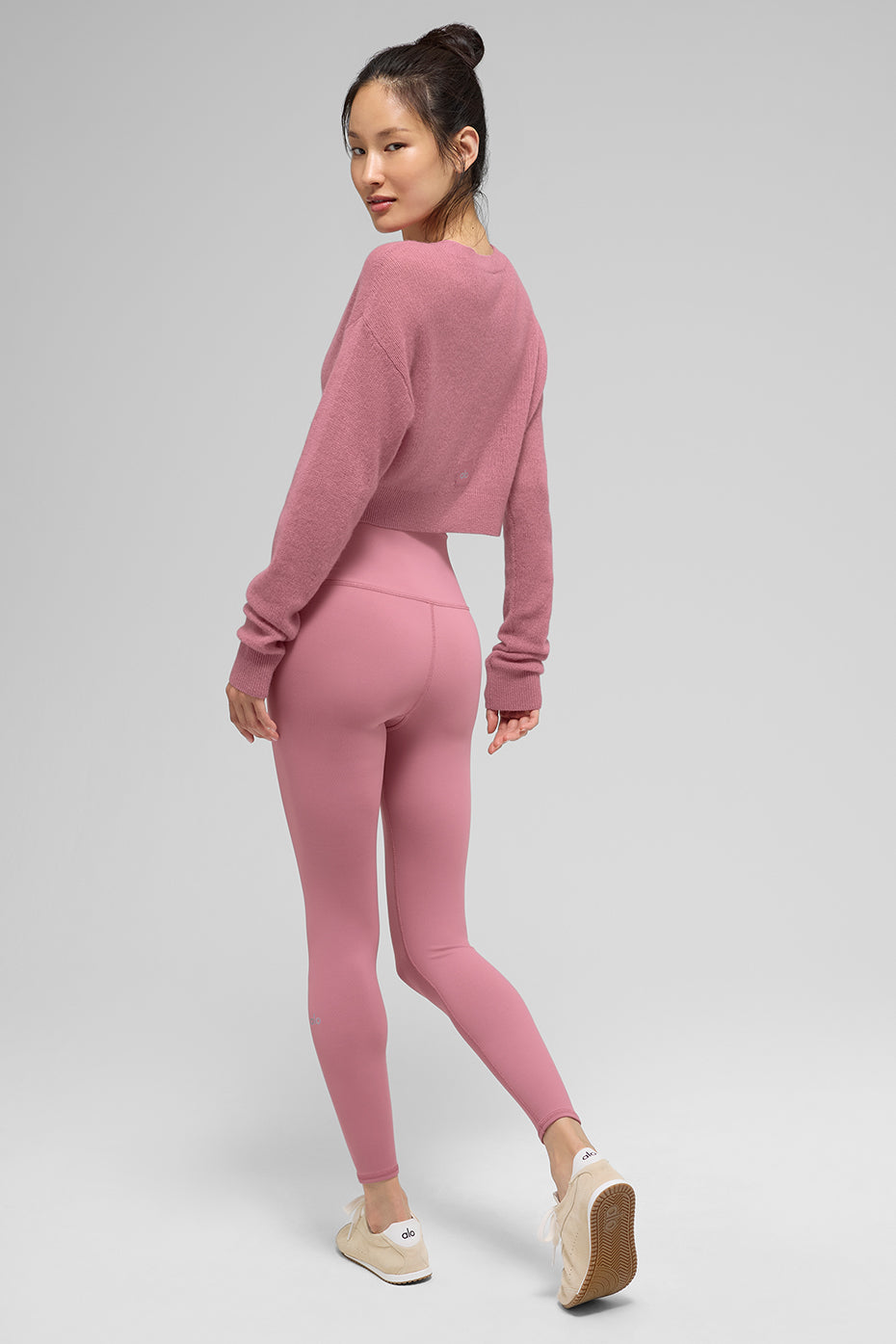 Cardigan Court En Cachemire Sheer - Pink Wild Rose