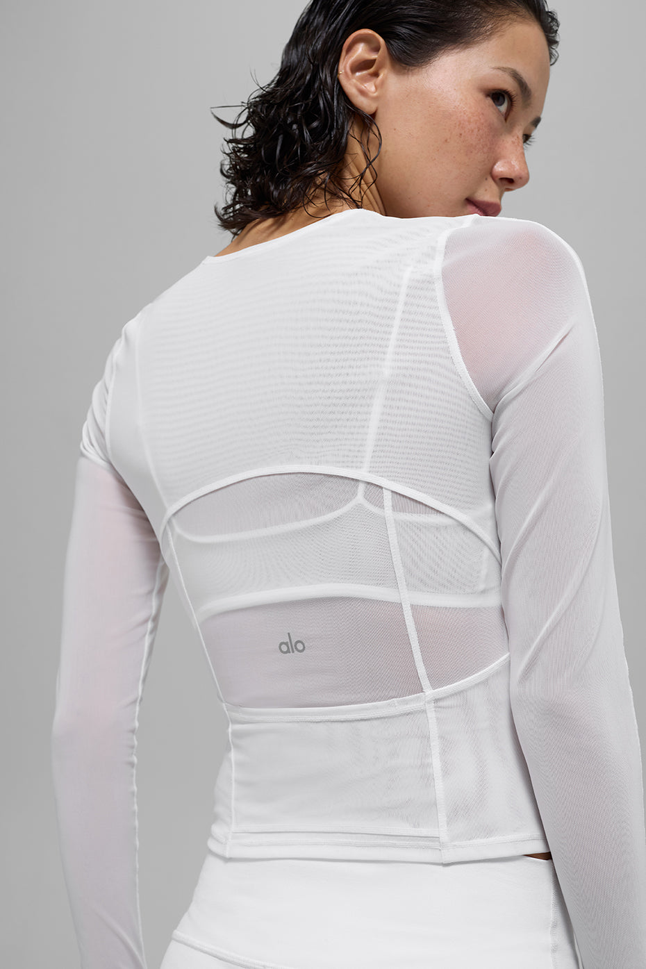 Haut Manches Longues Mesh Winter Twilight - Blanc