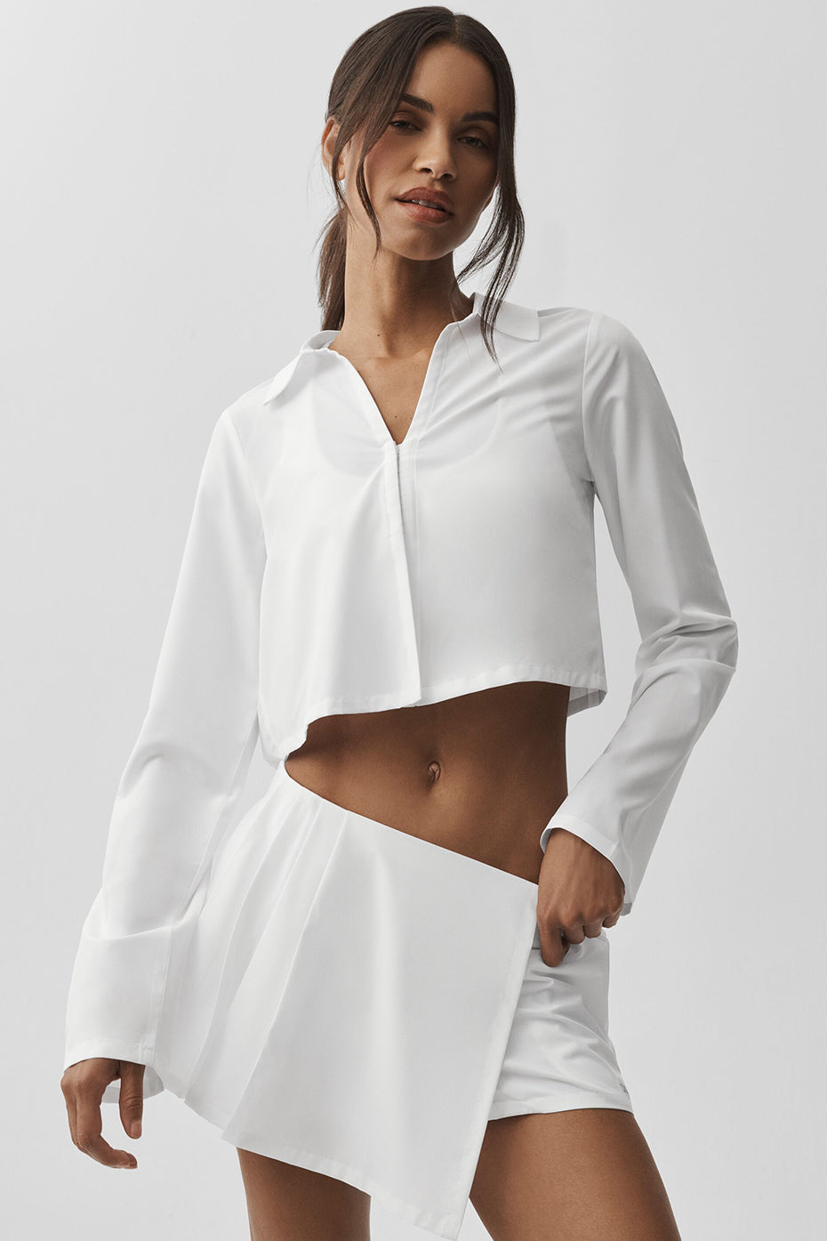Chemise Courte À Manches Longues Unmatched - Blanc