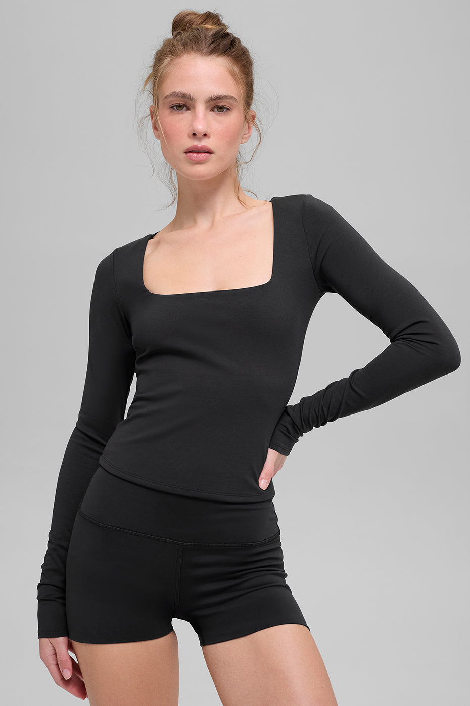 Haut Manches Longues ALO Softsculpt Precision - Noir