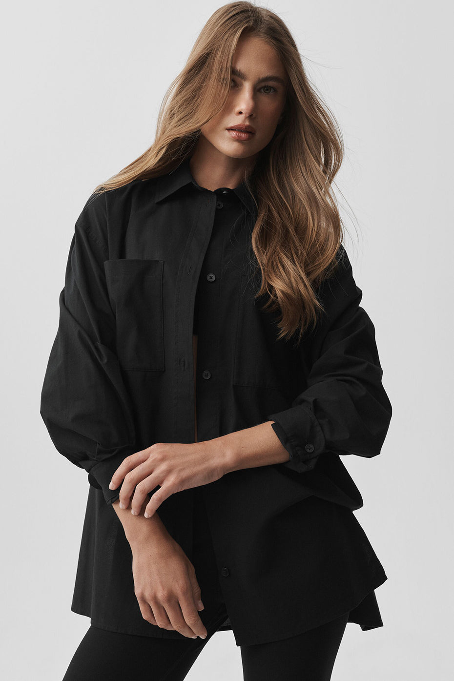 Chemise Manches Longues En Coton Real Deal - Noir