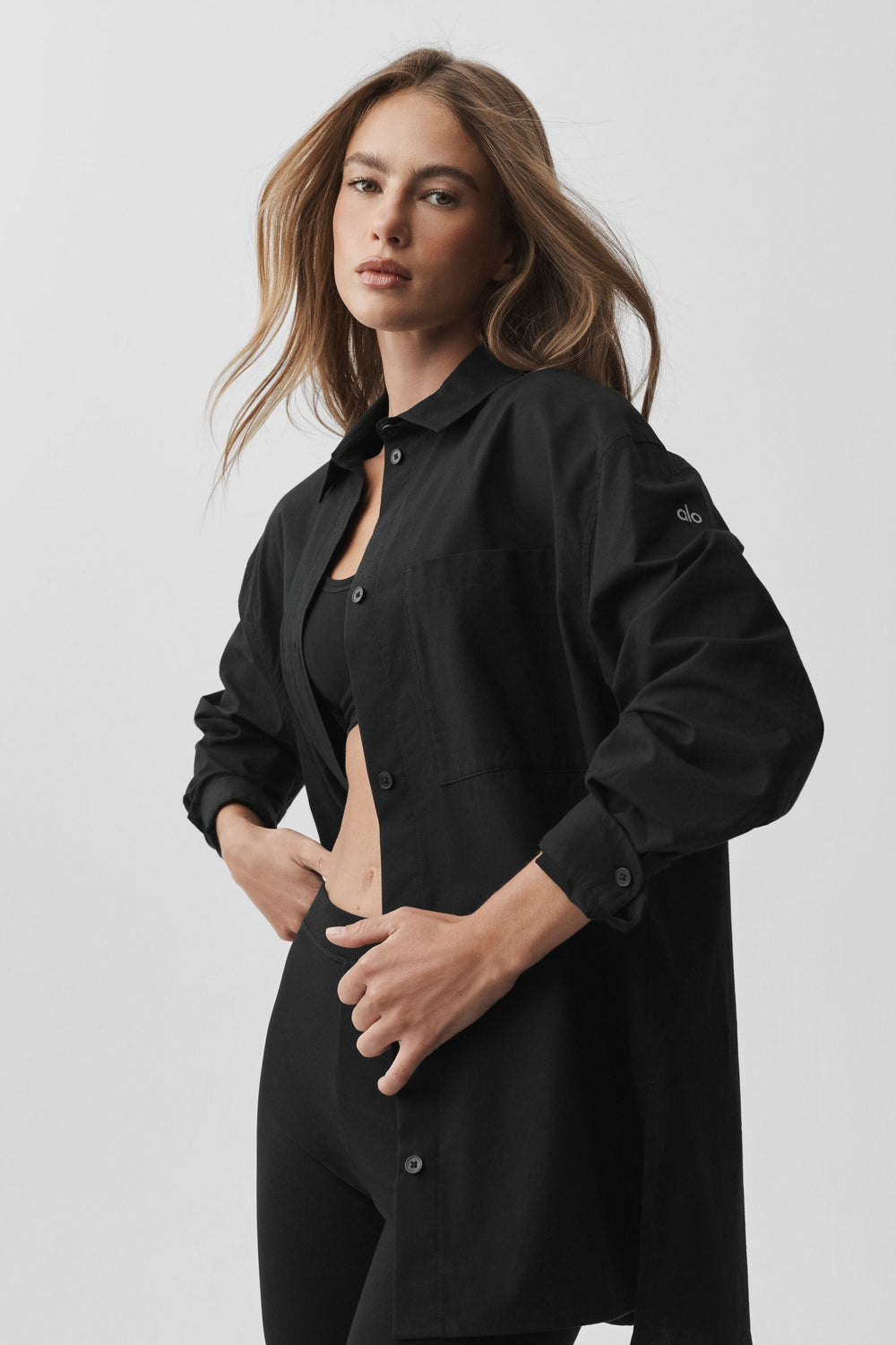 Chemise Manches Longues En Coton Real Deal - Noir