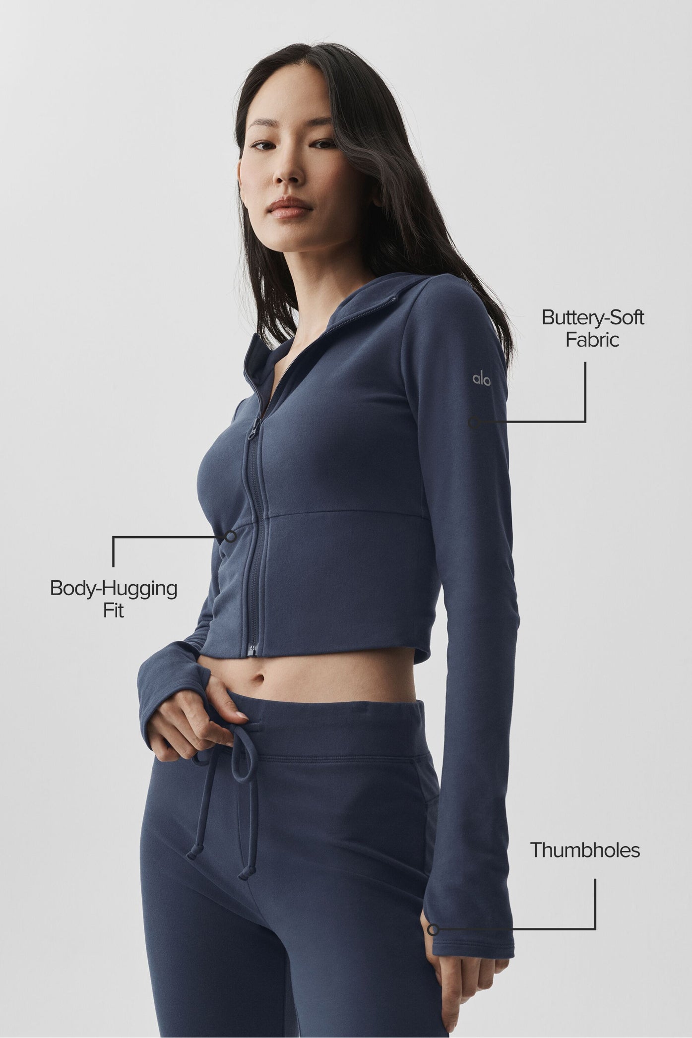 Sweat À Capuche Zippé Sway - Navy