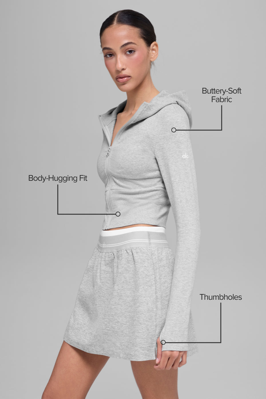 Sweat À Capuche Zippé Sway - Athletic Heather Grey